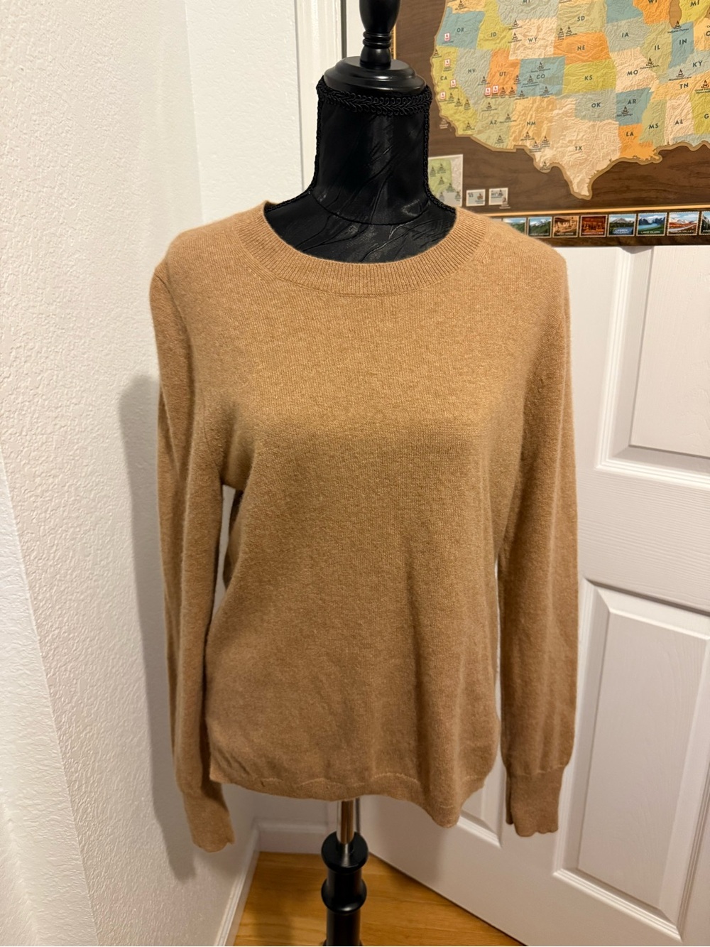 J. Crew cashmere light brown colored sweater L